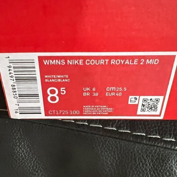 New! NIKE Court Royale 2 Mid Ankle Top White Women’s Sneaker Shoes Various Sizes - Picture 7 of 7